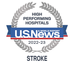 U.S. News & World Report’s 2022-2023 Best Hospitals ratings as a High Performing Hospital for Stroke