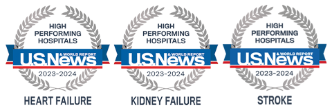 San Antonio was recognized for Heart Failure,
Kidney Failure, and for the second consecutive year, Stroke Care.