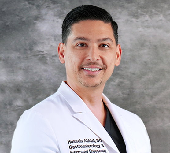 Hello. My name is Hussein Abidali. I'm a board-certified gastroenterologist and internal medicine for adults, and I've been in practice here at San Antonio Hospital for 5 years.