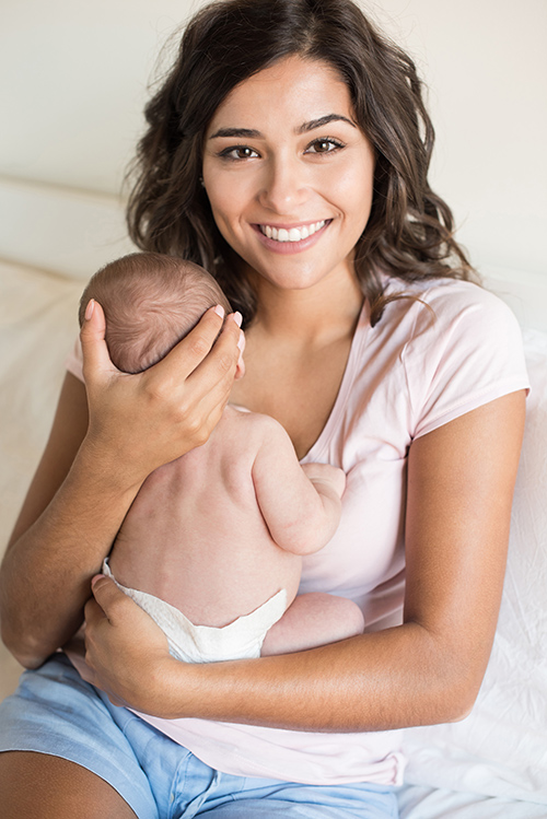Mother holding Newborn