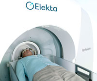 gamma knife patient on table