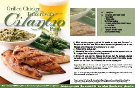 grilled chicken tenders with cilantro recipe